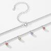 Modian 925 Sterling Silver Rainbow Colorful Zirconia Pendant Necklace Fashion Party Link Chain Choker For Women Fine Jewelry