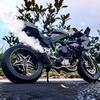 1/9 Kawasaki H2R Legierung Rennmotorrad Modell Diecasts Metallbahn Sportmotorrad Modell Ton und Licht mit Spray Kinderspielzeug Geschenke