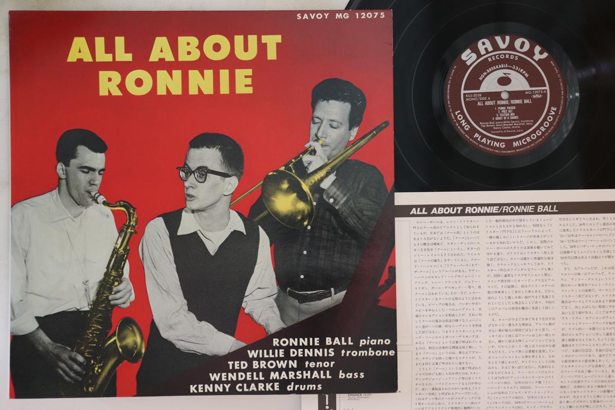 

LP Record RONNIE BALL - All About Ronnie KIJJ2058 SAVOY 1991 Japan Jazz Used