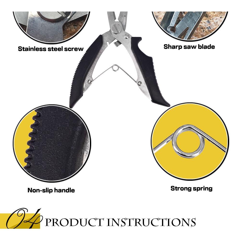 Stainless Steel Fish Control Grip Gripper Lure Multifunctional Plier Hook Plier Fishing Pliers Fishing Tools Tackle Set