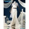 Game Nu:Carnival Edmond Cosplay Costume Neck Embroidery White Greek Style Dress Roleplay Outfit for Women or Men