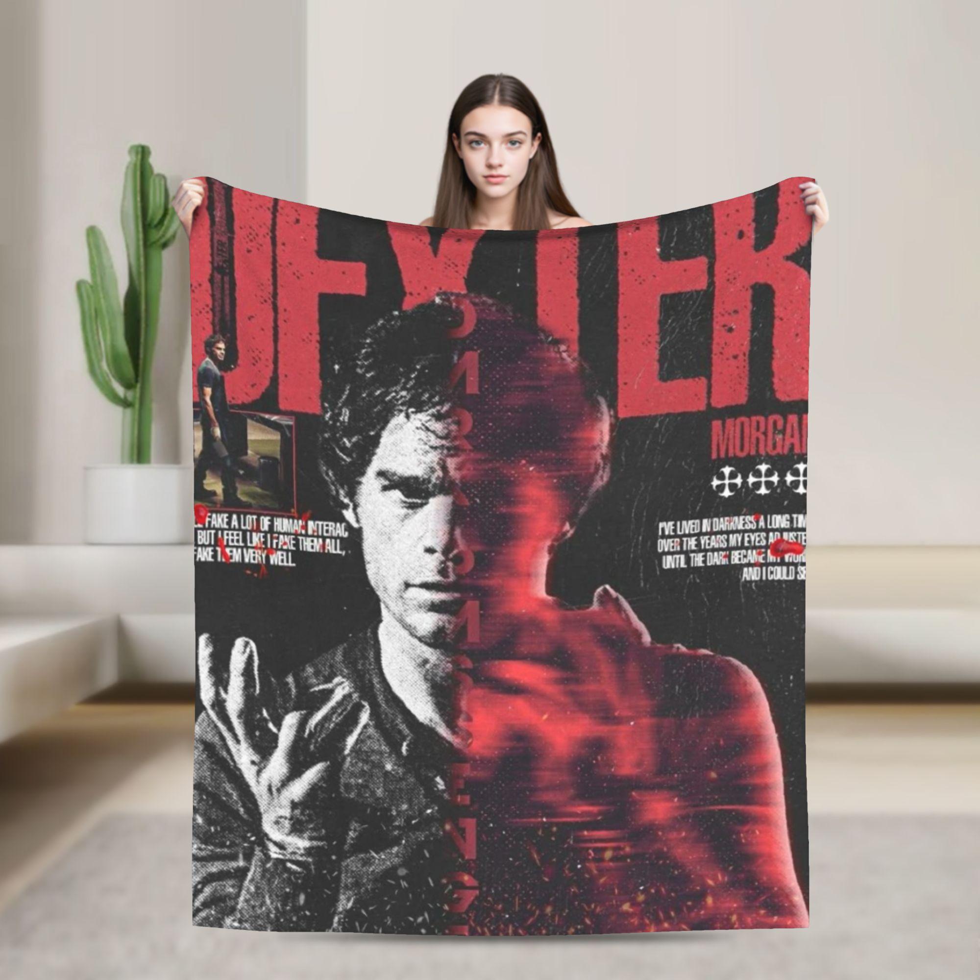 D-dexters M-morgang Show Tv (22) Warm Blankets  Camping Plush Throw Blanket Funny Couch Bed Flannel Bedspread Sofa Bed Cover 75X95CM