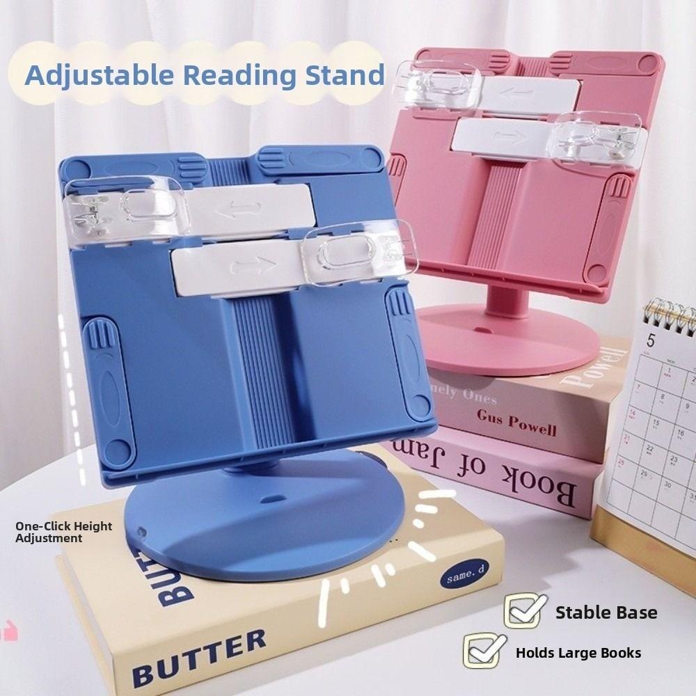 With Page Clip Lifting Reading Bookshelf Height Adjustable Children Reading Stand  Study Room
