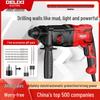 Delixi Multi-Function Electric Hammer: High-Power 3-in-1 Drill for Concrete, Household & Industrial Use