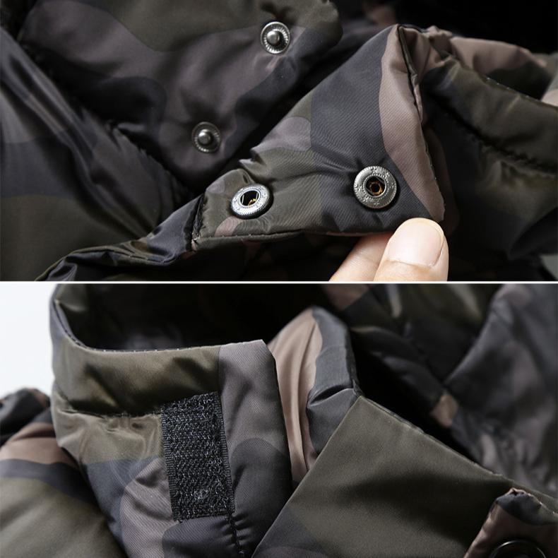 Plus Size Men Sleeveless Jacket Winter New Casual Hooded Cotton Padded Sleeveless Vest Man Warm Camouflage  Sports Waistcoats