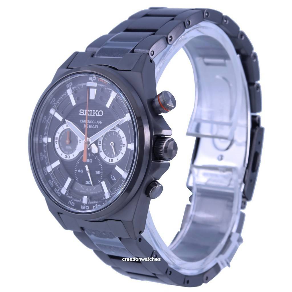 Seiko Neo Sports Chronograph Black Dial Quartz SSB399 SSB399P1 SSB399P 100M Herrenuhr