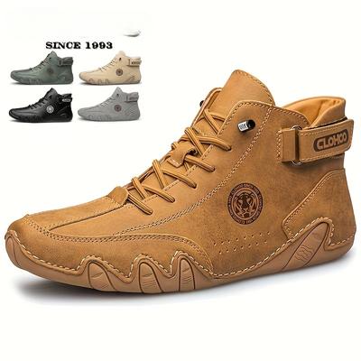 Tênis masculinos com cadarço - Sapatos casuais para caminhada Botas curtas - Confortáveis e respiráveis