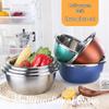 Wutuo 3-Piece Colored Stainless Steel Bowl Set