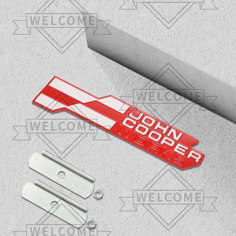 3D Car Stickers John Cooper Works Grille Emblem Auto Body Badge Trunk Decal For Mini Cooper S ONE J01 U25 F57 R53 R55 R56 R58