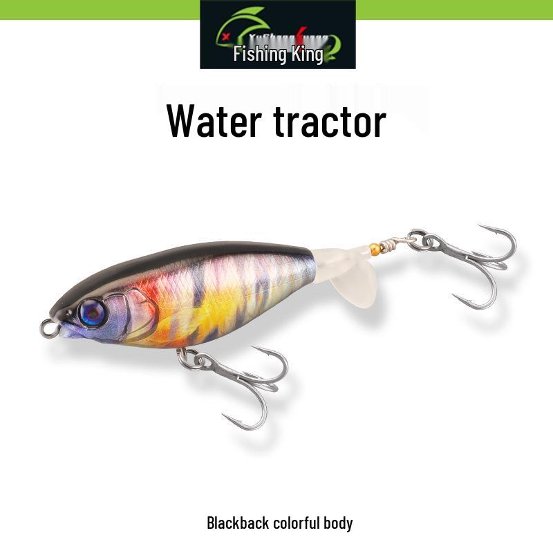 

3D Плавающая приманка-трактор: Приманка для ловли на поверхности воды с взрывающимся пропеллером для ловли в пресной воде 5g [No Hooks No Rings]