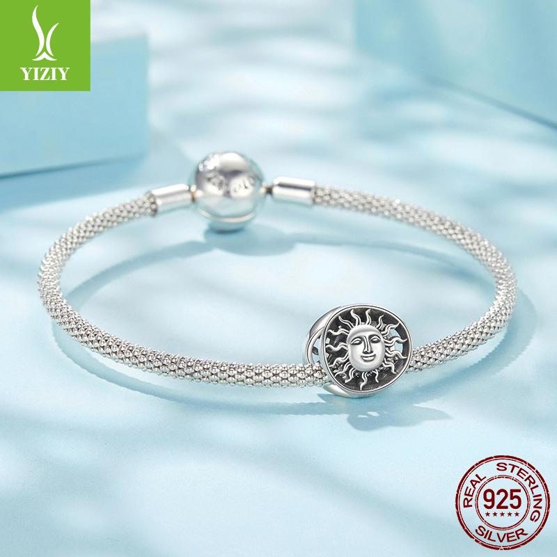 Helios Guardian Beaded Diy Bracelet Accessories Cross-Border S925 Sterling Silver Jewelry Loose Beads