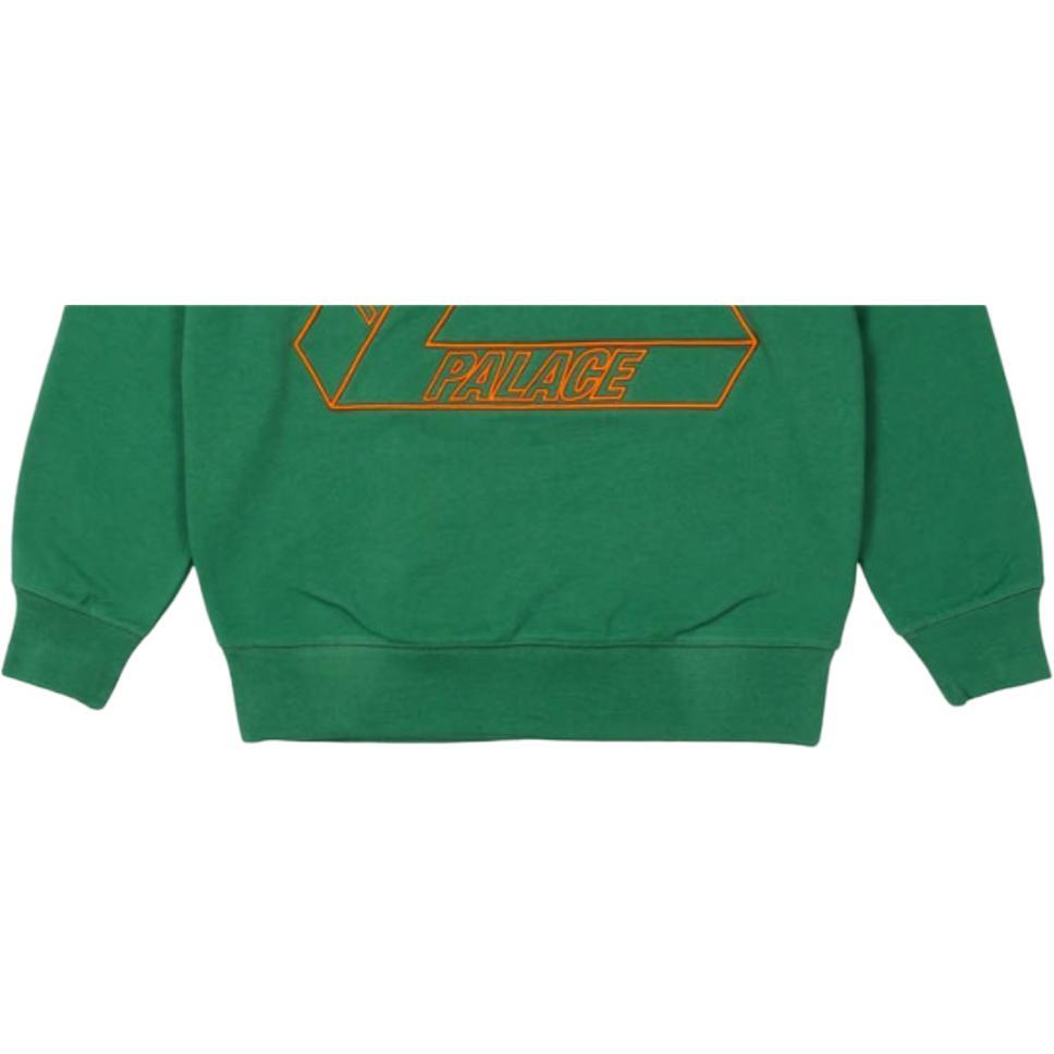 Palace Outliner Designer Crew Neck Sweatshirt With Triangle Print Unisex Sweatshirt Green P20CS141