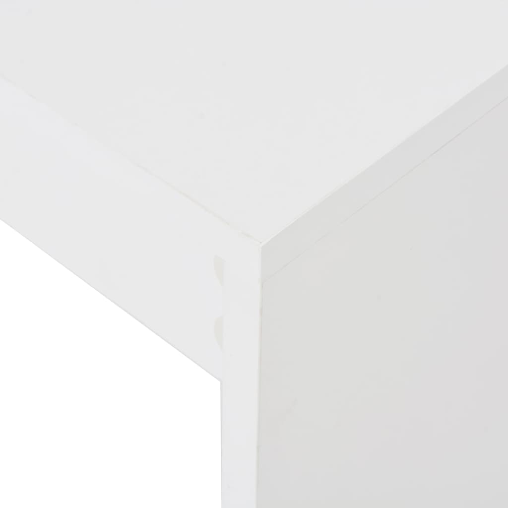 Standing Table with Shelf White 110 x 50 x 103 cm