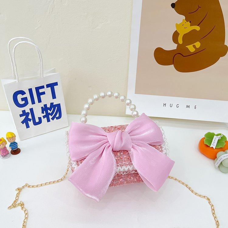 

Корейский стиль жемчужная детская сумочка бант принцесса плечо сумка-мессенджер аксессуары родитель-ребенок сумка