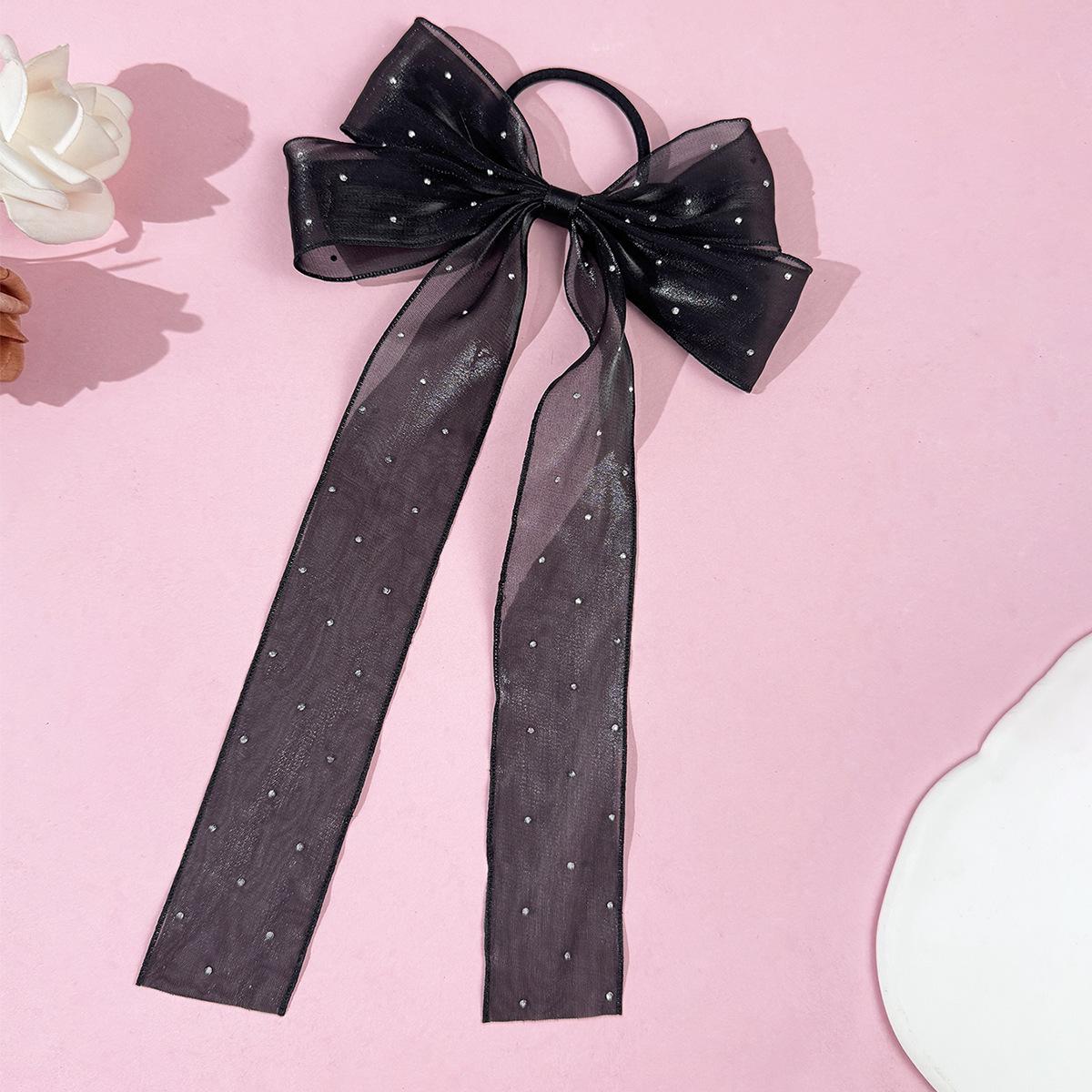 

Маленький свежий бант, лента, повязка на голову, повязка на голову, милая и симпатичная женская, полузавязанная резинка для волос на затылке