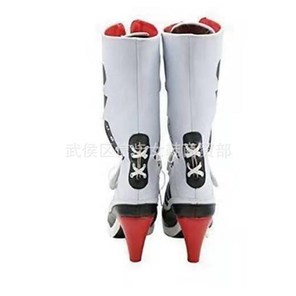 Suicide Squad Clown  Hollow Martin Boots Cosplay Lace-Up Color Matching  Large Size Medium Boots Single Boots