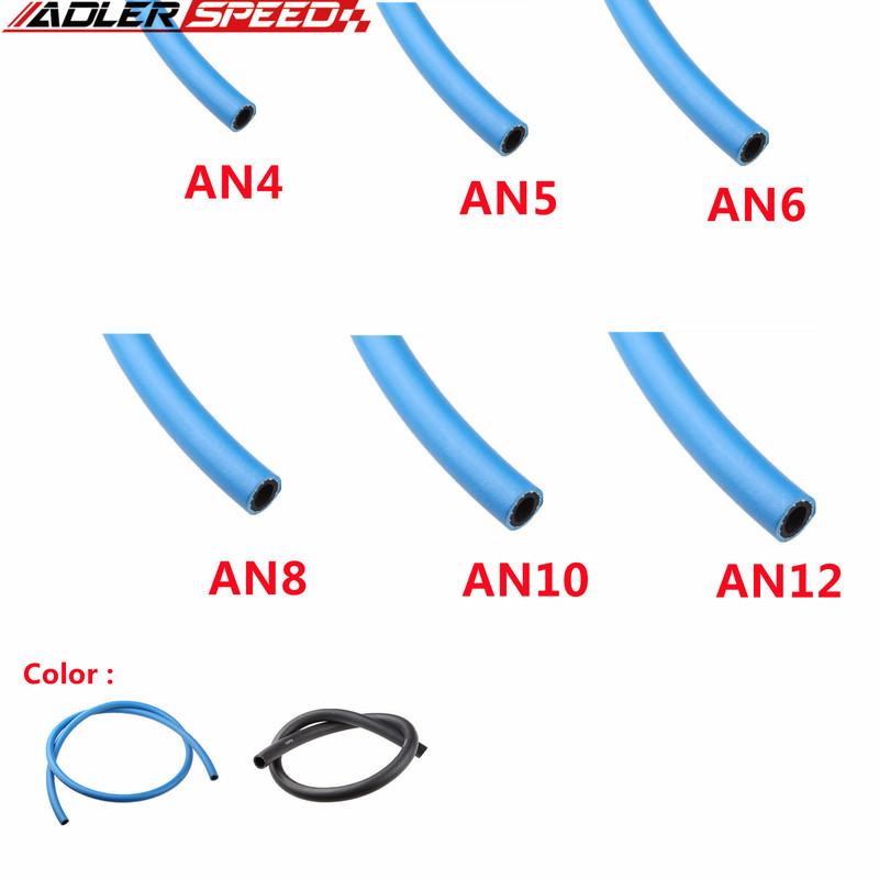 AN4 AN5 AN6 AN8 AN10 AN12 Push Lock Loc Lok On Hose Synthetic Rubber Oil Coolants Air Black/Blue AN4 Black