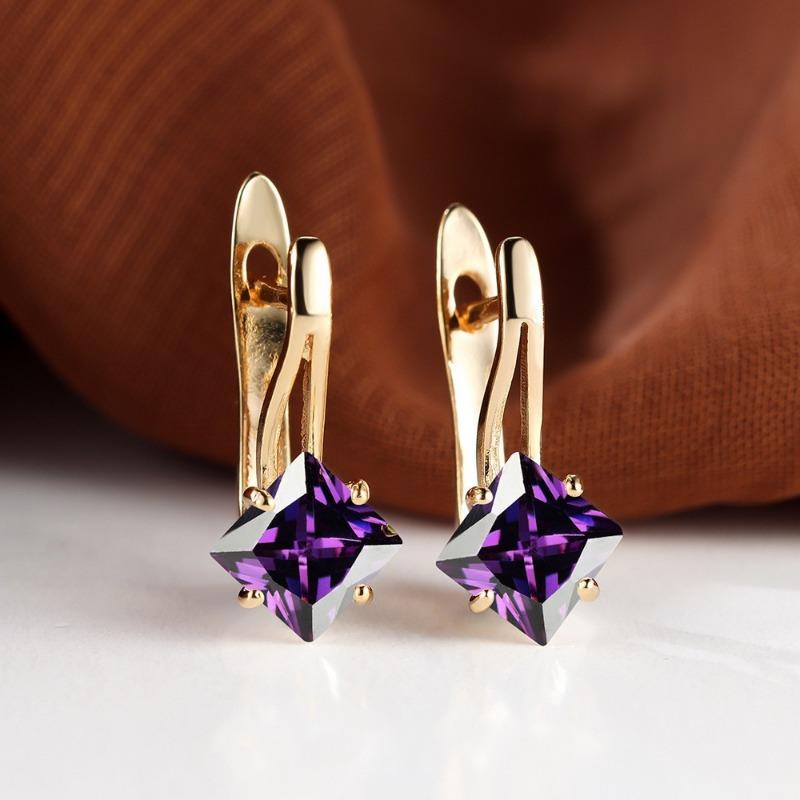 Geometric Drop Earrings Fashion Gold Color Wedding Party Earrings Jewelry Gifts