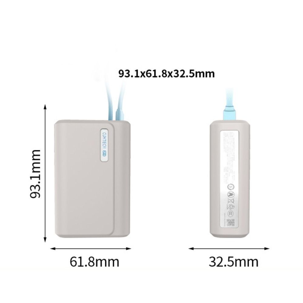 Silicone Portable Charger Protective Case Anti Drop with Lanyard Carrying Organizer Case Soft for CUKTECH CP13 10000mAh