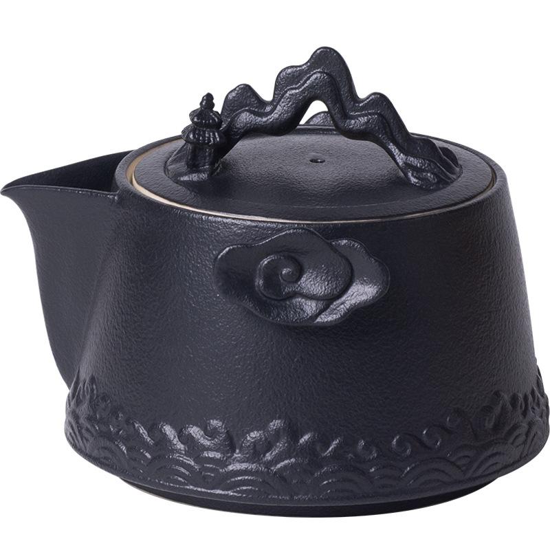 Creative Mountain View Travel Tea Set Small Set Portable One Pot Three Cups Outdoor Tea Set Kuaike Cup Souvenir