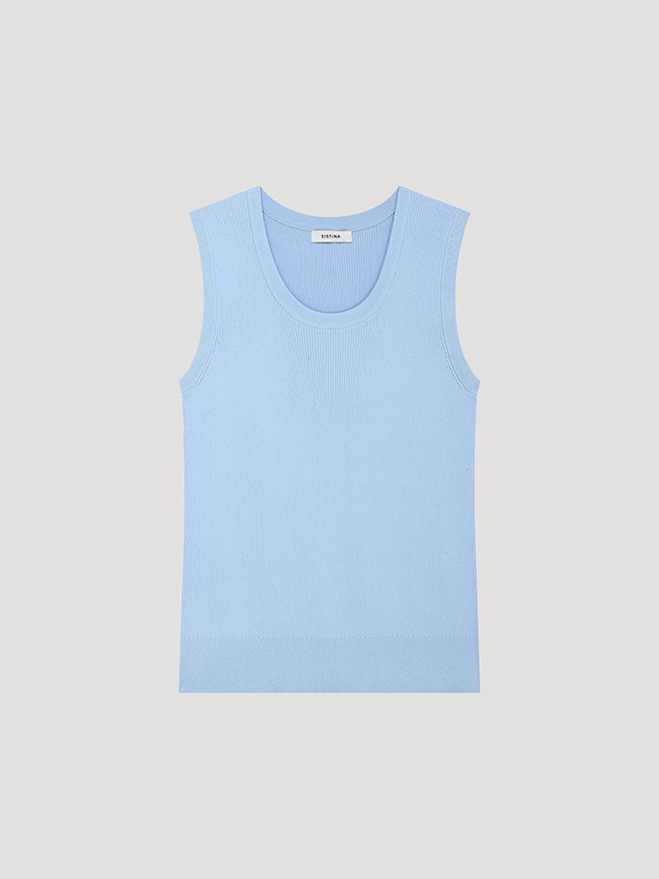 Базовый sleeveless трикотаж Sistina_Askpop21020_Ll Light Blue/55