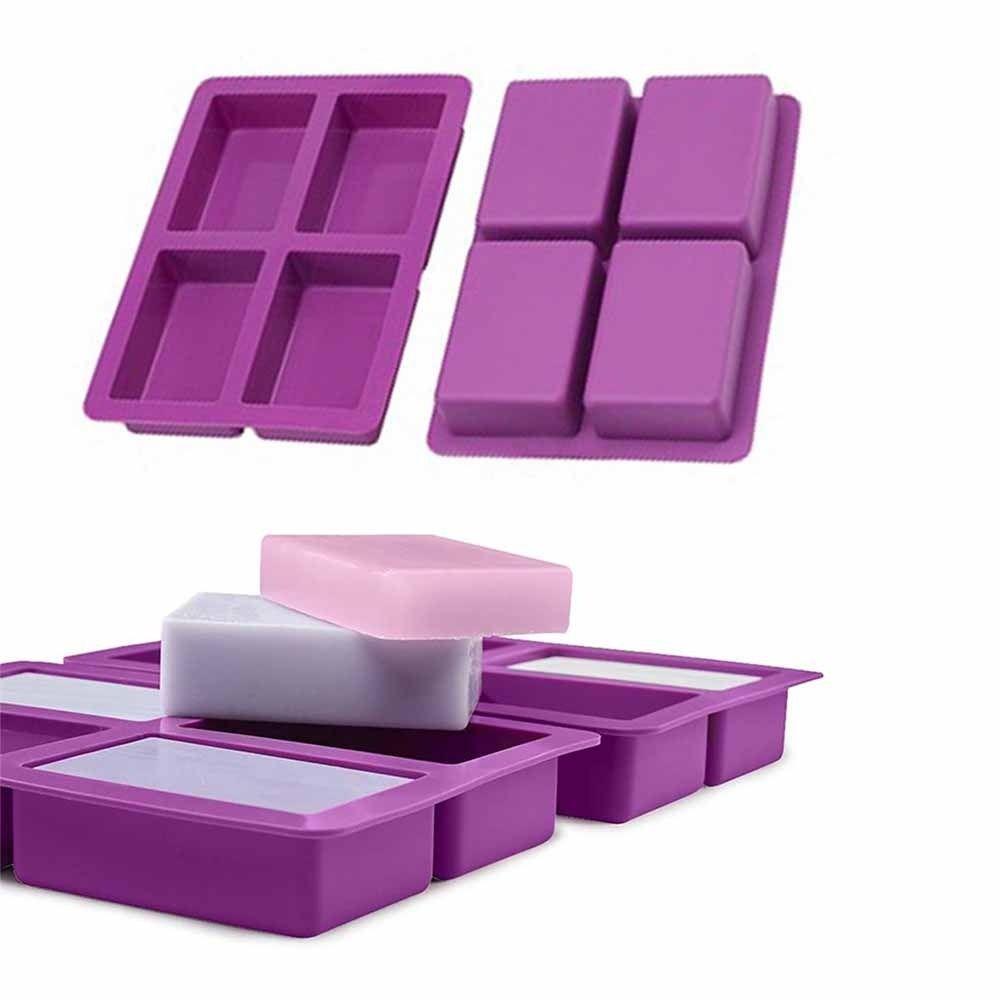 Forma do robienia mydła 4-komorowa Rękodzieło DIY Prostokątna forma do mydła Pudełko na mydło Forma do tostów Robienie lodów
