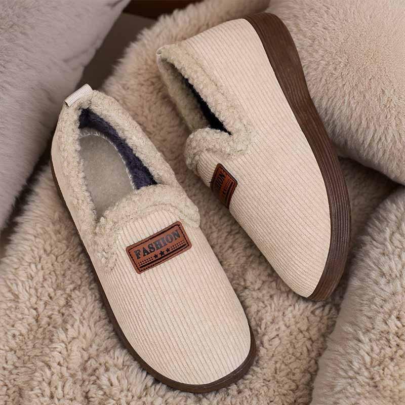 Fashion Autumn and Winter New Women's Warm Comfortable  and Casual Home Cotton Slippers with Added Plush and Thick Cotton Boots