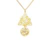 Collar Doble Amuleto Protección Nudo de Bruja Pentagrama Tetragrammaton Acero Inoxidable Joyería de Protección Venta al por Mayor