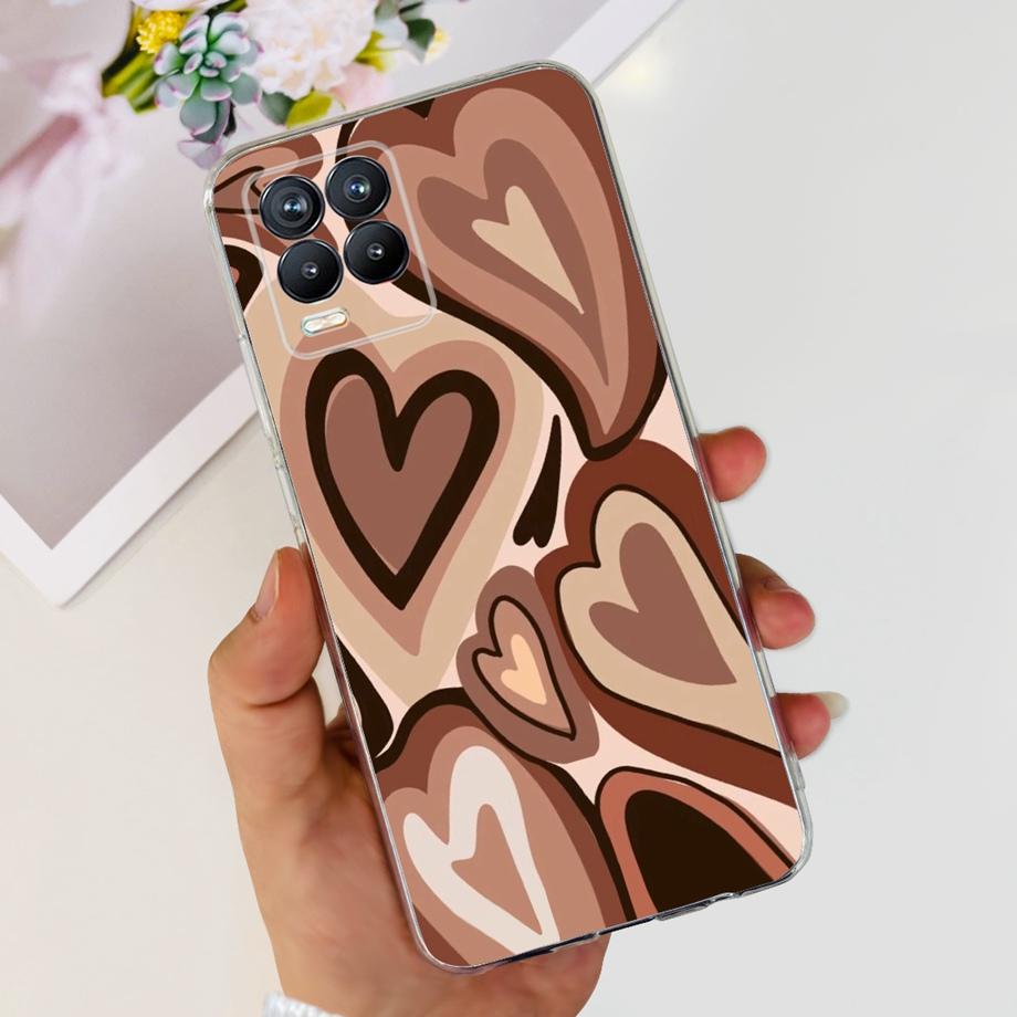 For Realme 8 Case Flower Fashion Cat Cute Cover Coques For Realme 8 Pro Phone Cases Cover Realme8 5G Realme 8i Fundas Soft Capa