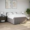 VidaXL Slatted Bed Base with Mattress Taupe 160x200 Cm Fabric 3287116