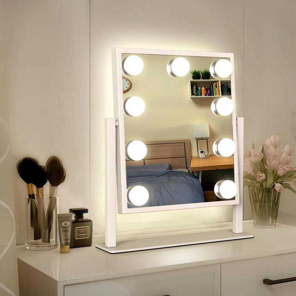USB Powered Adjustable Brightness High-definition LED Makeup Mirror with Bulbs