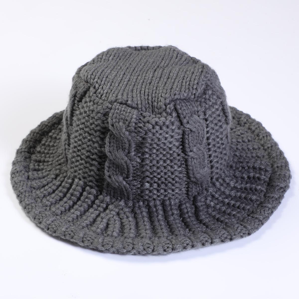 Женская осенне-зимняя шерстяная шляпа-горшок — фото 13