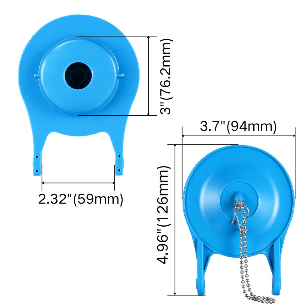 High Performance Water Saving Toilet Tank Flapper Pedal Flush Valve Stainless Steel Chain Flexible Seal Durable One Piece Design