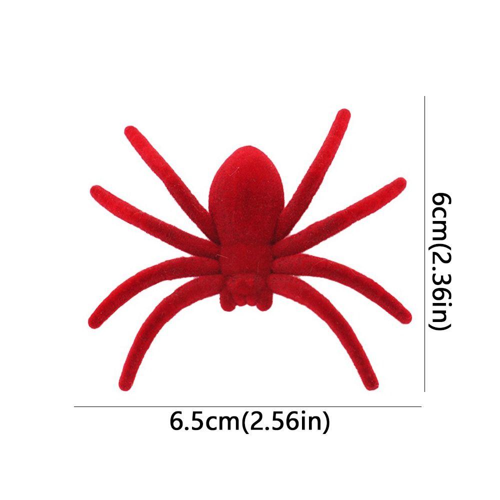 10PCS Mini Fake 3D Spider Toy Simulation Artificial Spider Halloween Plush Spider Carnivals