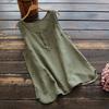 Top Casual da Donna Taglia Forte Lino Cotone T-shirt Vintage Tinta Unita Senza Maniche Gilet Largo Harajuku Stile Vintage Camicia Top