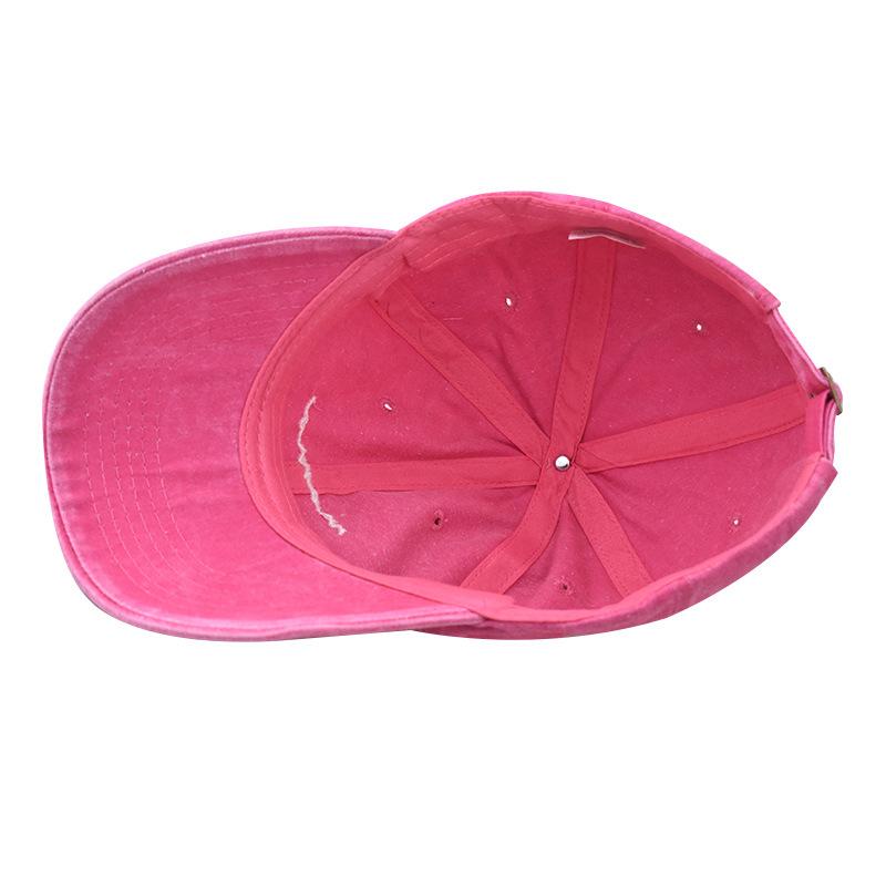 Niedliche Baseballkappe mit Schmetterlingsstickerei für Frauen Mädchen Rosa Sommerkappe Gewaschene Baumwolle