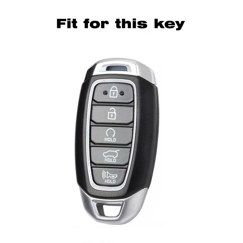 For Hyundai Palisade Limited  Palisade Sel  Elantra Sel Elantra Santa Fe Veloster 5 Bottons Alloy Car Key Case Cover