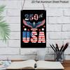 2D Flat 250th Anniversary American Metal Sign, 8×12 Inch Aluminum Wall Art, Durable Decor for Independence Day, Memorial Day & Independence Day