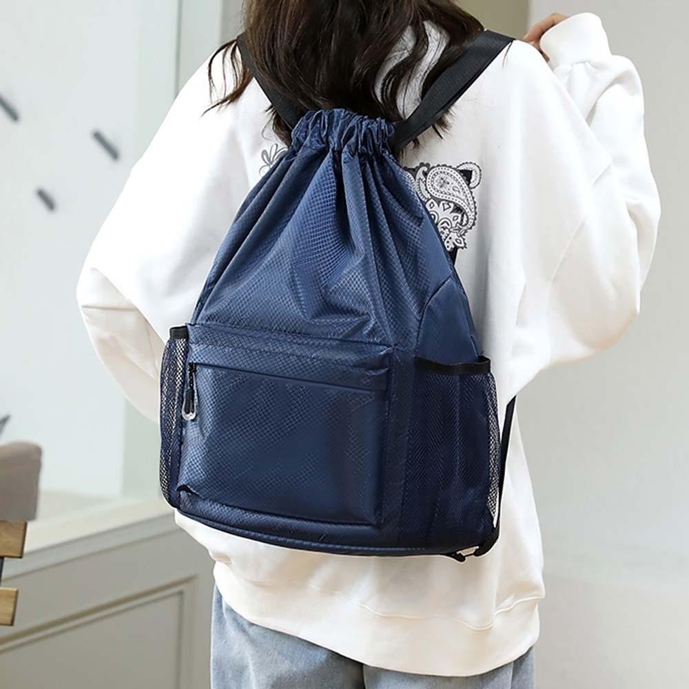 Portable Oxford Cloth Backpack Quick Drying Drawstring School Bag Daily Gym Drawstring Bag Friends