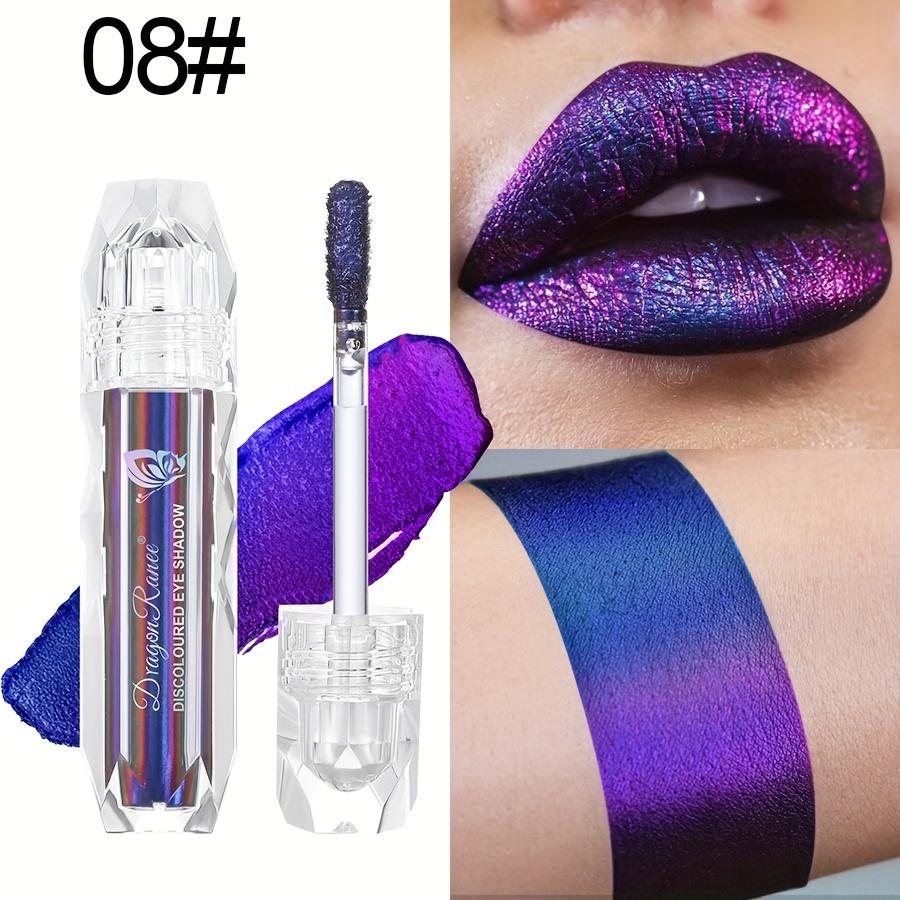 9-Color Chameleon Metallic Lip Gloss Lip Glzae High Shine Long-Lasting Lipstick Coral Tones for Stage & Halloween Makeup