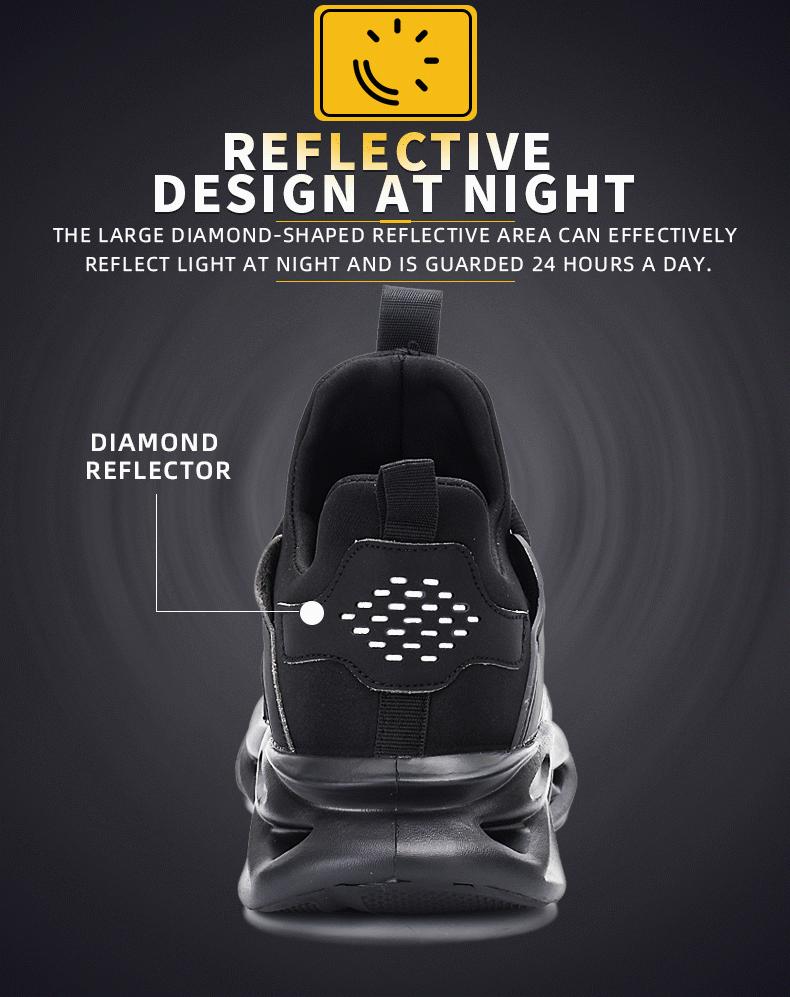 Summer Breathable Anti-smash Anti-puncture Safety Shoes with Lightweight Shock Absorption and Comfortable Flying Woven Upper