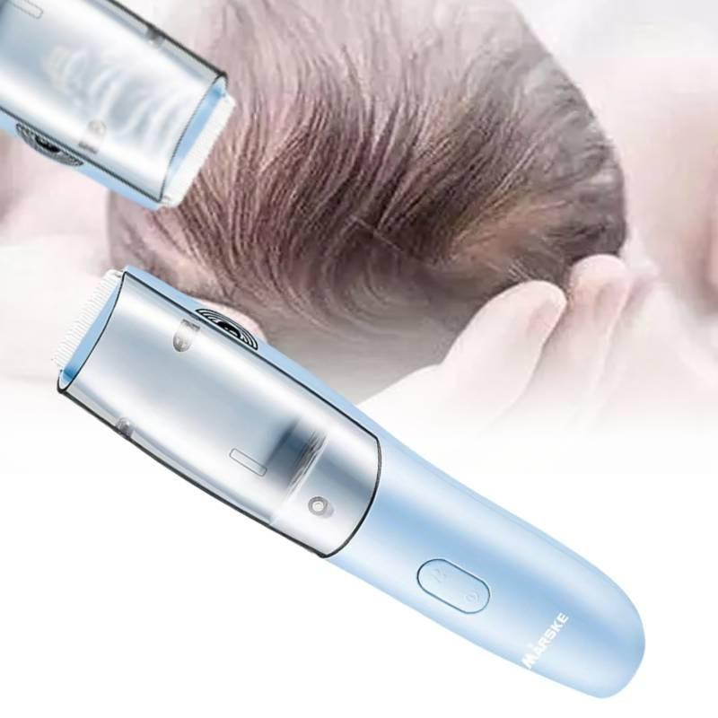 Wiederaufladbarer Baby-Haarschneider Wasserdicht USB Blaue Keramikklinge Leiser Motor