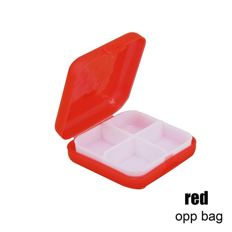 Mini Organizer Case 4 Grids Pill Box Tablet Pill Case Travel Drug Dispenser Storage Container Medicine Boxes Dispensing Medical