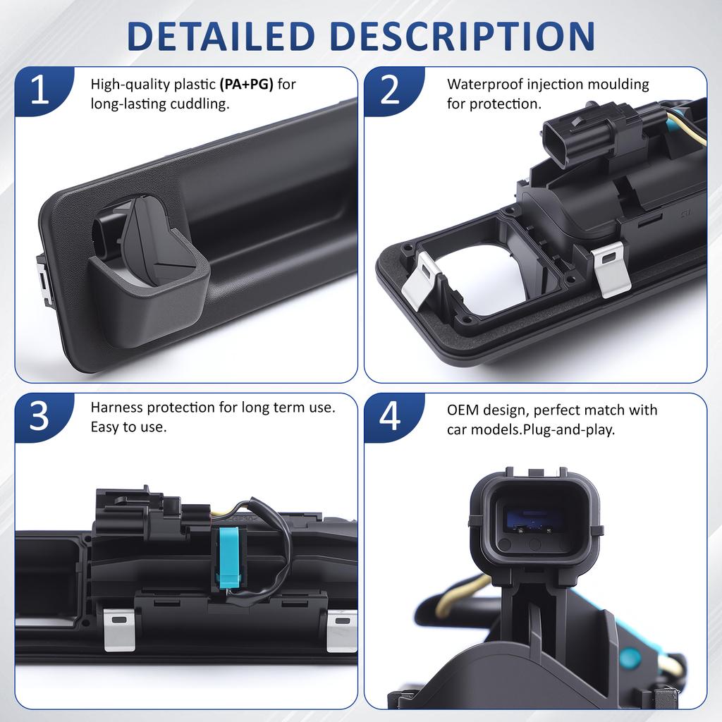 For Kia Sportage 2017-2019 Outside Parts Trunk Lid Lock Tailgate Handle Accessories Black Fittings 81260D9010 Tailgate Switch