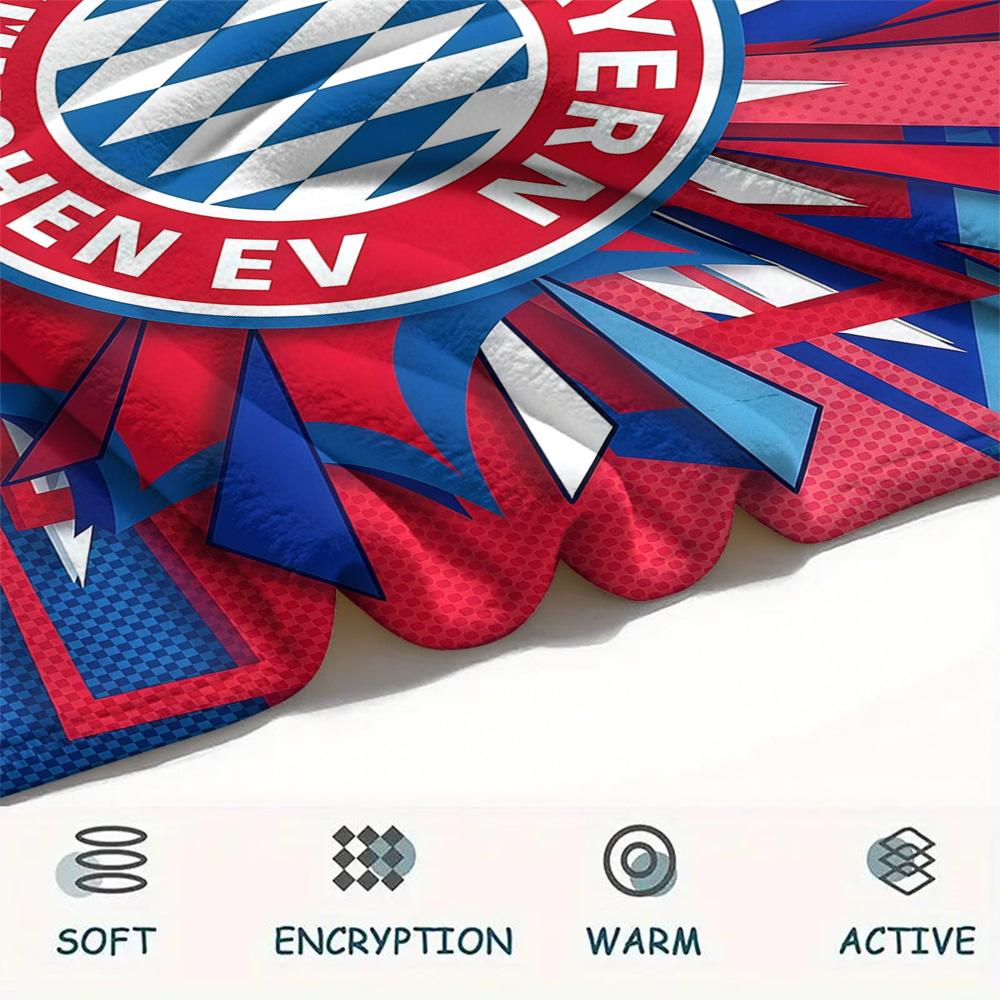 Custom Name Bayern Munich Flannel Blanket, High Quality Comfortable for All Seasons, Home Decor, Warmth and Comfort
