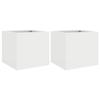 VidaXL Planters 2 Pcs, Flower Boxes, Plant Pots, Flower Boxes, Raised Garden Planters, White 841538