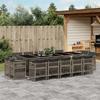VidaXL 15-Piece Garden Dining Set with Cushions, Table and Folding Back Chairs, Outdoor Patio Furniture 3211052