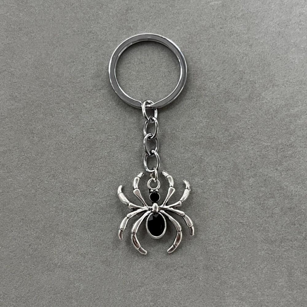 New Geometry Zircon Spider Pendant Necklace Earrings Keychain Trendy Retro Versatile New Gothic Jewelry Gift Wholesale