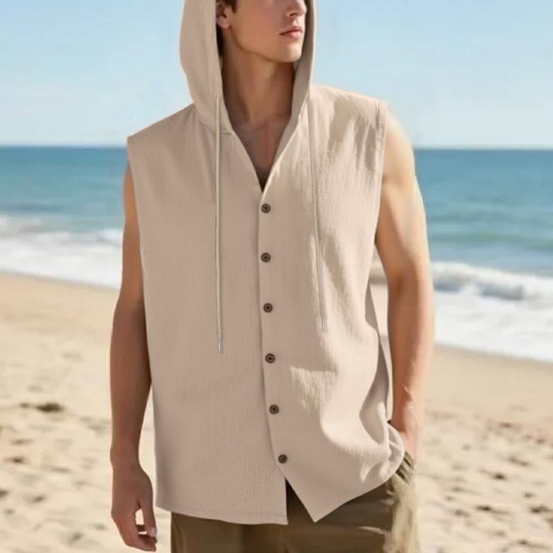 2026 Men s New Product American Style Summer T-Shirt Men s Loose-Fitting Casual Short-Sleeved T-Shirt Linen Caped Trendy Shirt S легкие хаки