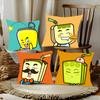 Cartoon HAPPY FATHER HAPPY SONs Pillow Case Home Decor Throw For Sofa Bed Car Room Decor Gift Idea